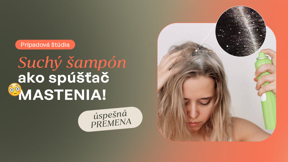 Chemický suchý šampón ako spúšťač mastenia