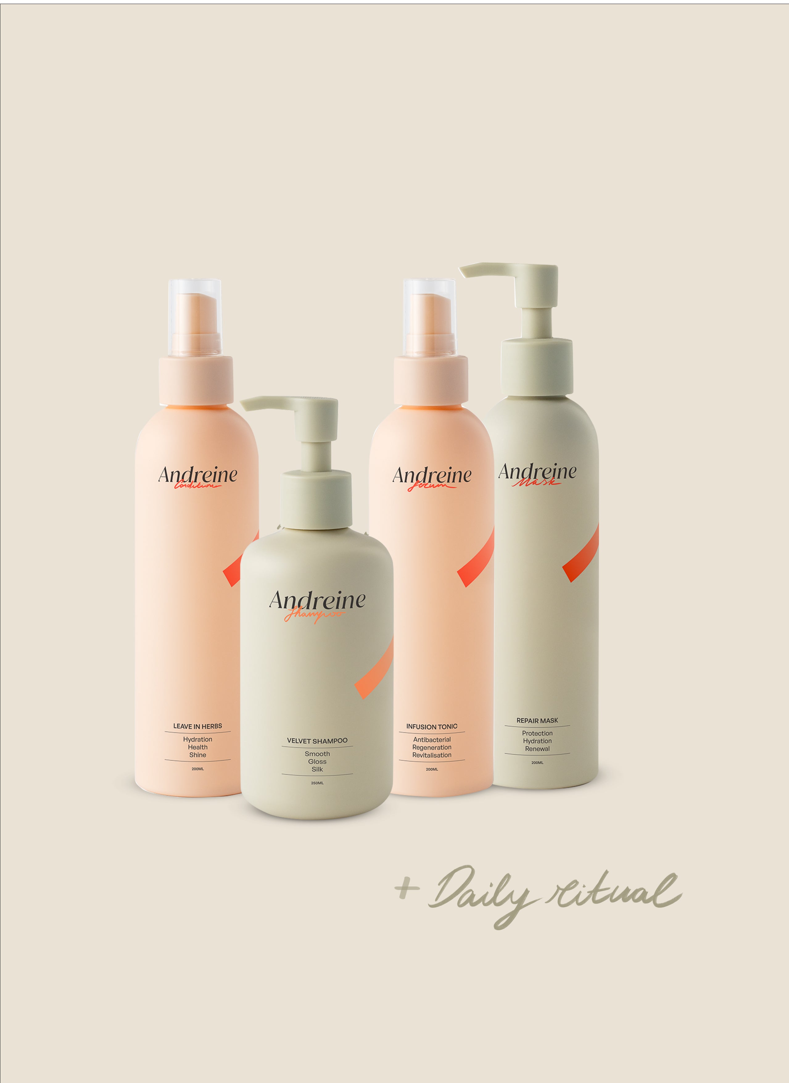 Andreine sada na obnovu poškodených a farbených vlasov