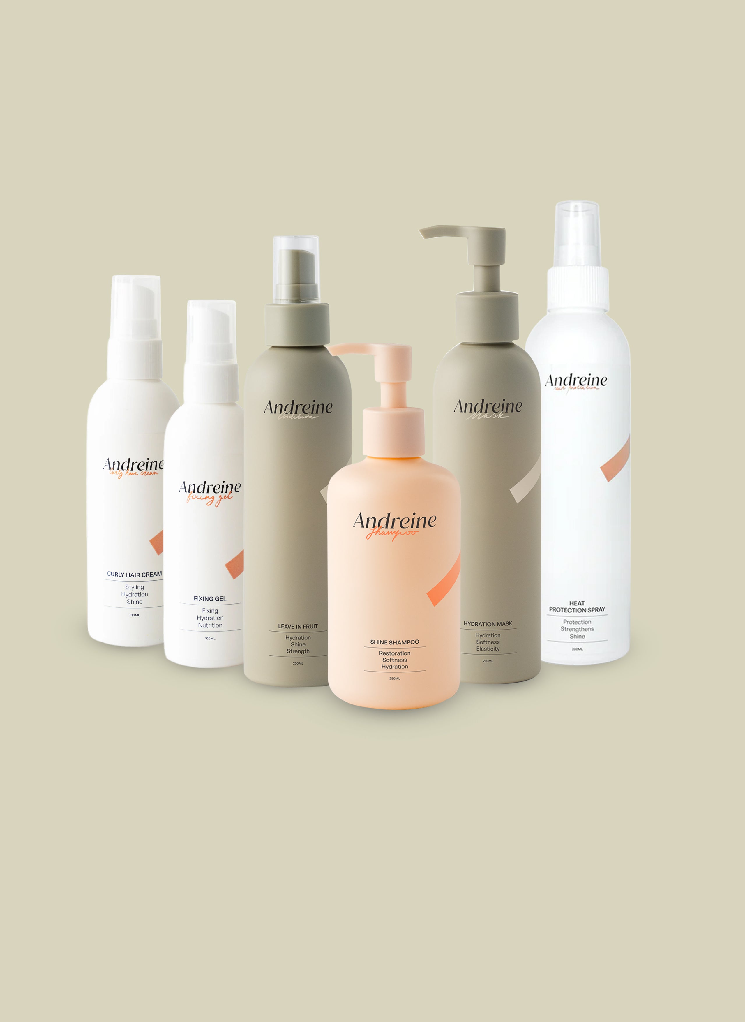 Andreine sada pre kučeravé vlasy