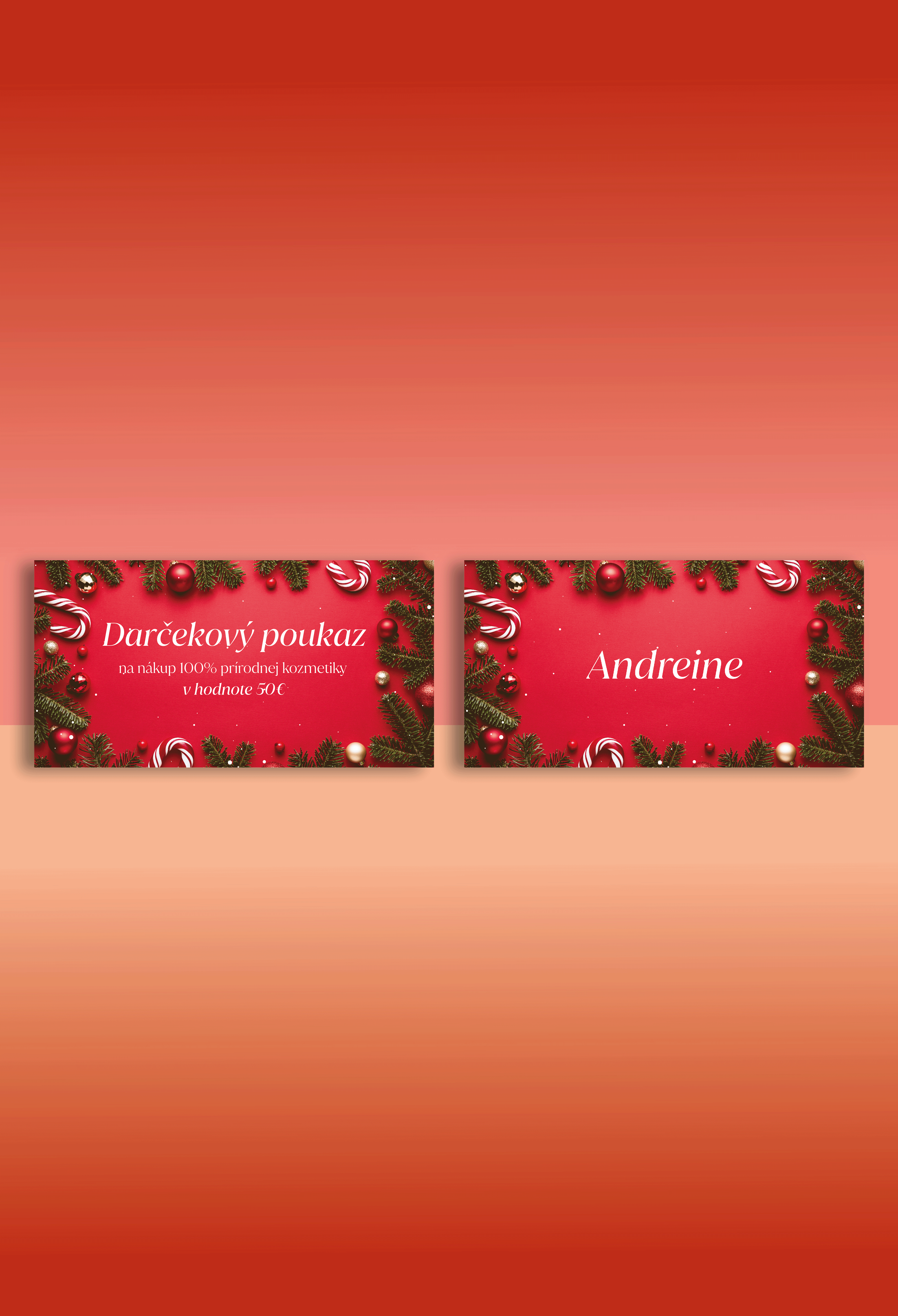 Darčekový poukaz na produkty | Fyzická karta