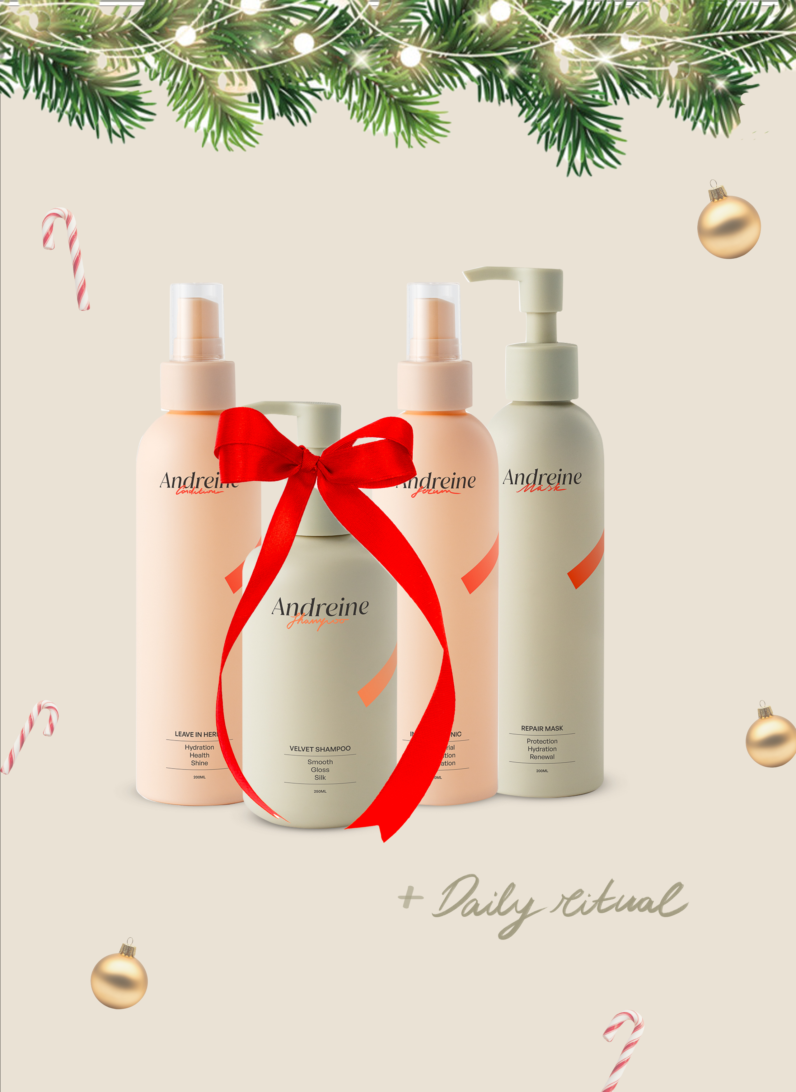 Andreine sada na obnovu poškodených a farbených vlasov